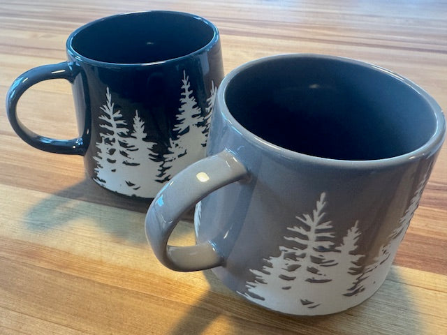 Stoneware Forest Mugs- 2 count